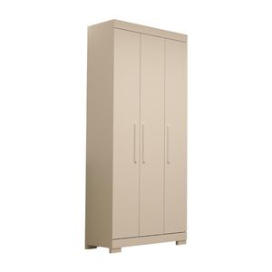 Guarda-roupa Solteiro Canadá 3 Portas Com 2 Gavetas 100% Mdf - Linha Mobília - Bran/rosa/azul/lilas