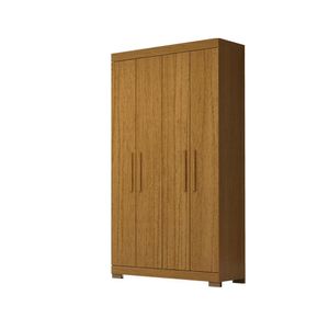 Guarda-roupa Solteiro Canadá 4 Portas 100% Mdf Linhamobília Cinamomo