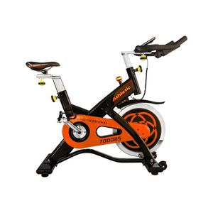 Bicicleta Spinning Athletic Advanced 7000BS Suporta 120kg Preto e Laranja