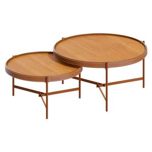 Kit Mesa De Centro Ambiente Aqua Nature Cobre - Imcal