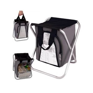 Banqueta Camping Dobravel + Cooler Termico 25l - Mor