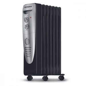Aquecedor A Óleo Mondial A-06 Preto Com Prata 110V