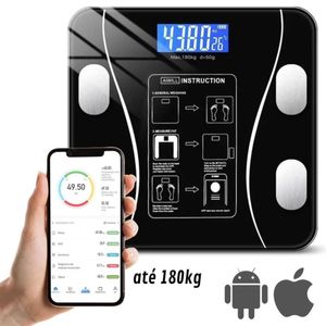 Balança Digital Corporal 180k Bioimpedância Aplicativo Bluetooth
