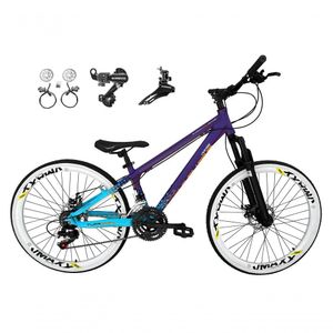 Bicicleta Aro 26 Vikingx Tuff X44 Roxo/azul 21v Câmbios Shimano Tz Freios Hidráulicos Aros Vmaxx Brancos