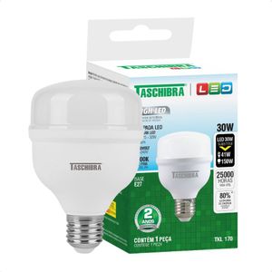 Kit 10 Lâmpadas High Led Tkl 30w Taschibra E27 Bivolt 6500k Frio