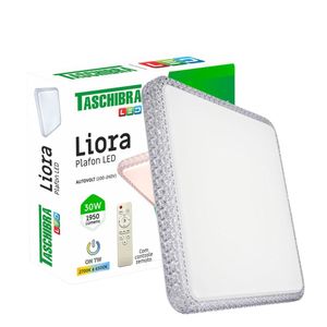 Plafon Led Quadrado Sobrepor Liora 30w Com Controle Remoto Bivolt