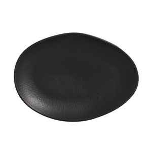 Conjunto 6 Pratos De Sobremesa Oval Orgânico Preto Matte 22,5x2,5cm Porto Brasil