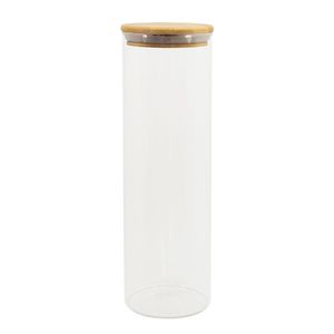 Pote De Mantimentos Redondo 2000ml Tampa Bambu Oikos