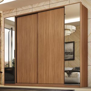 Guarda Roupa Casal 4 Portas Com Espelho E 4 Gavetas Estônia - Amêndola-nude Prime Tx Amêndola-nude