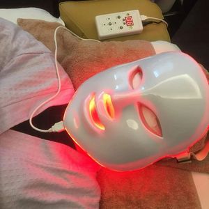 Mascara Led 7 Cores Facial Tratamento Pele Fototerapia Cores