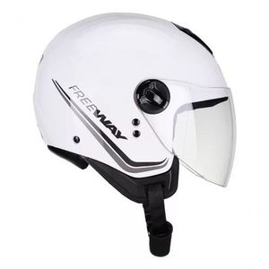 Capacete Moto Aberto Peels Freeway Classic Branco Brilho 58
