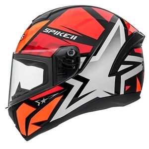 Capacete Peels Spike Ii 1st Preto Vermelho 58