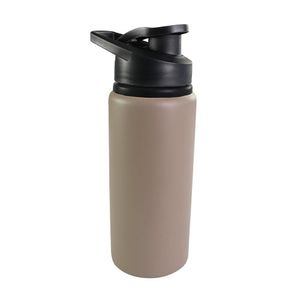 Garrafa Squeeze De Alumínio 600ml Com Alça - Bege