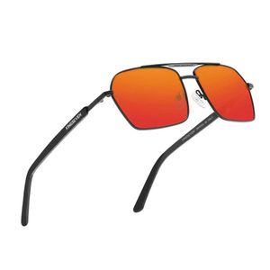 Óculos De Sol Kingseven Polarizados Anti-reflexo Uv400 Design Quadrado Laranja