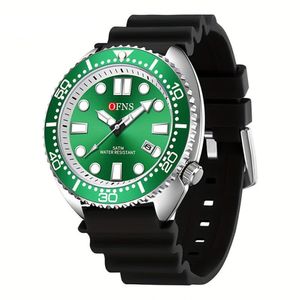 Relógio, Movimento Quartz, Display Redondo, Caixa De Liga De Zinco Preto Verde