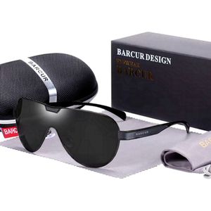 Óculos De Sol Masculino Com Lentes Polarizadas Design Esportivo Preto