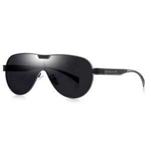 Óculos De Sol Masculino Com Lentes Polarizadas Design Esportivo Cinza