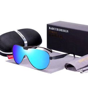 Óculos De Sol Masculino Com Lentes Polarizadas Design Esportivo Azul