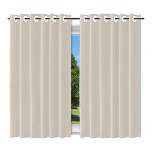 Cortina Blackout Bege Com Ilhos - 280x140cm