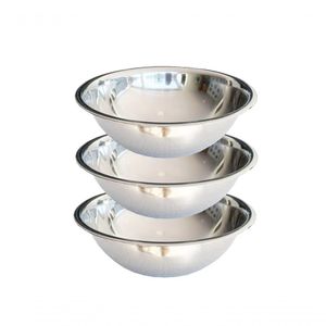 Kit Com 3 Tigelas Bowls Altas Em Aço Inox Grosso Qualidade Premium
