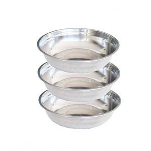 Kit Com 3 Tigelas Bowls Em Aço Inox De Excelente Qualidade