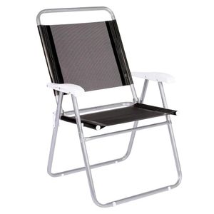 Cadeira Master Plus Aluminio Preta - Mor