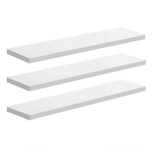 Kit 3 Prateleiras Decorare Branca 10 X 40cm - Prat-k