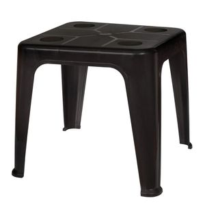 Mesa Plastica De Apoio Com Porta Copos Preta - Mor