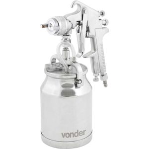 Pistola Para Pintura Caneca Em Aluminio Tipo Succao Psv 100 - Vonder