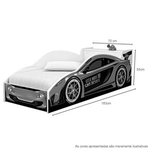 Cama Infantil Carro De Corrida Vermelho Vitamov