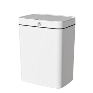 Lixeira Automática Retangular 14 Litros Com Sensor Branca