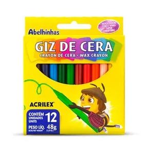 Giz De Cera Fino 12 Cores Acrilex