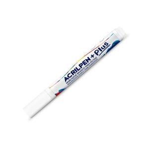 Caneta Para Tecido Acrilpen +plus Branca Acrilex