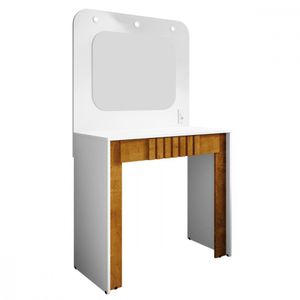 Penteadeira Camarim Rouge Espelho Branco Naturalle Bechara Branco Com Naturalle