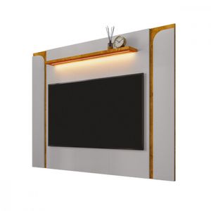 Painel Para Tv Até 75 Polegadas Maresias Naturalle Off White Naturalle Com Off White