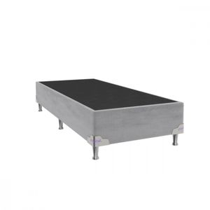 Base Para Cama Box Solteirão 96x203x28 Sued Cinza Portobel Cinza