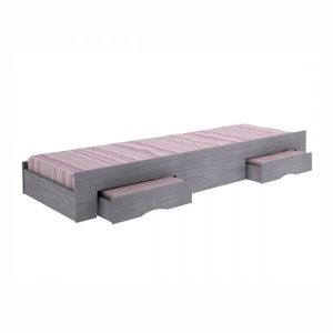 Cama Auxiliar Bibox Com 2 Gavetas Grigio Tcil Grigio