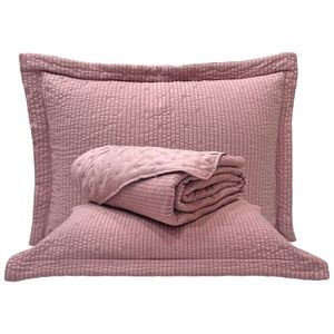 Cobre Leito King Lume Dupla Face 3pç 100% Poliéster Malva