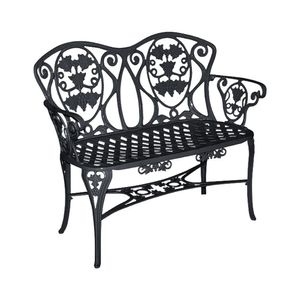 Banco Namoradeira De Jardim Viena Malbec 2 Lugares área Externa Aluminio Preto