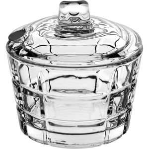 Potiche Redondo Home&co Com Tampa Eco Crystal 10x10x10cm Transparente Bomboniere Baleiro