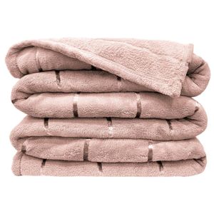 Manta Ruby Flannel Queen Decorativa 100% Poliéster Rosé