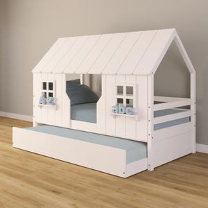 Bicama Casinha Encantada Madeira Maciça Branco Housin