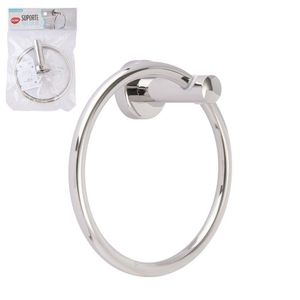 Suporte Toalha Circular Aço Inox 16,5cm X 16,5cm X 9cm