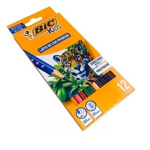 Lapis De Cor Kids Premium Madeira - Com12 Unidades - Bic 106110