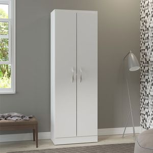 Armário Multiuso Com 2 Portas 61x182cm Mdp Menu Móveis Branco