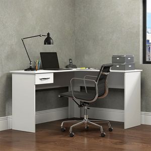 Mesa Escrivaninha De Canto Escritório Mdp Branco Menu Móveis Branco