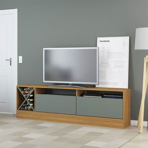 Rack Denver Para Tv 65 Pol 200x46cm Mdp Carvalho Menu Móveis Carvalho