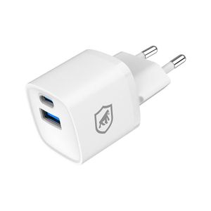Carregador Turbo Gan Ultra Slim Tipo-c + Usb-a 20w - Exclusivo Online - Branco - Gshield