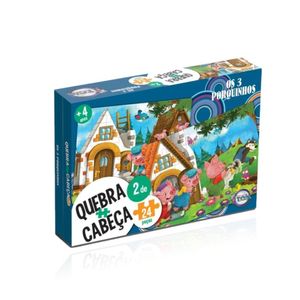 Quebra-cabeça - Os Três Porquinhos 24 Peças