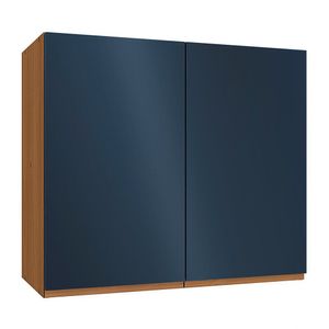 Armário Aéreo 2 Portas 80 Cm Kappesberg Ciela - R644 Canela/azul
